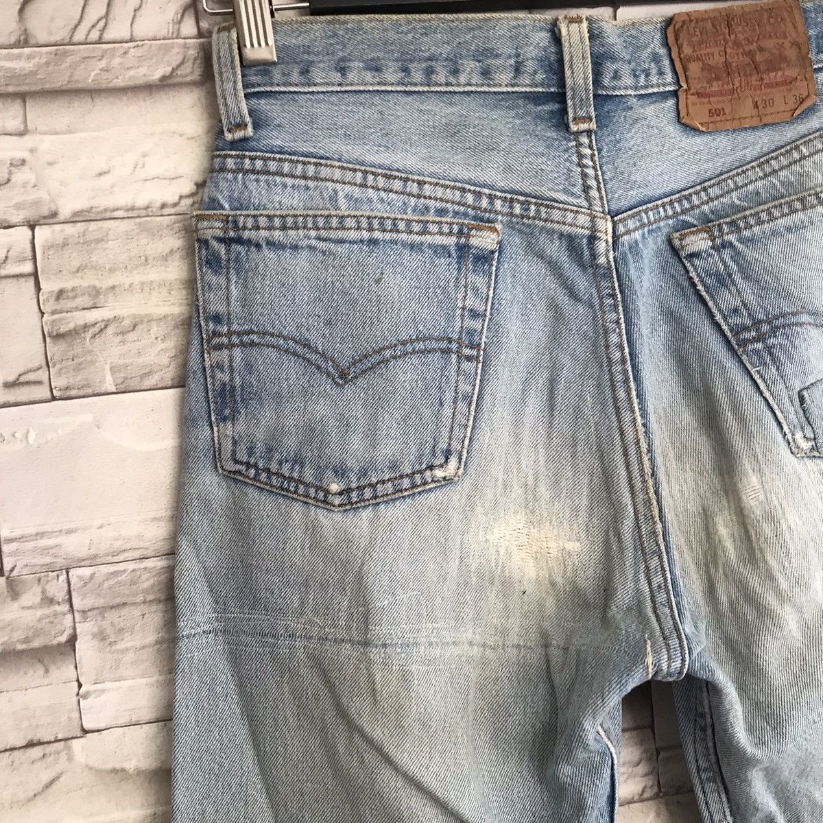 Vintage 80s Levis 501 Distressed Butler Jeans Made in USA - 13