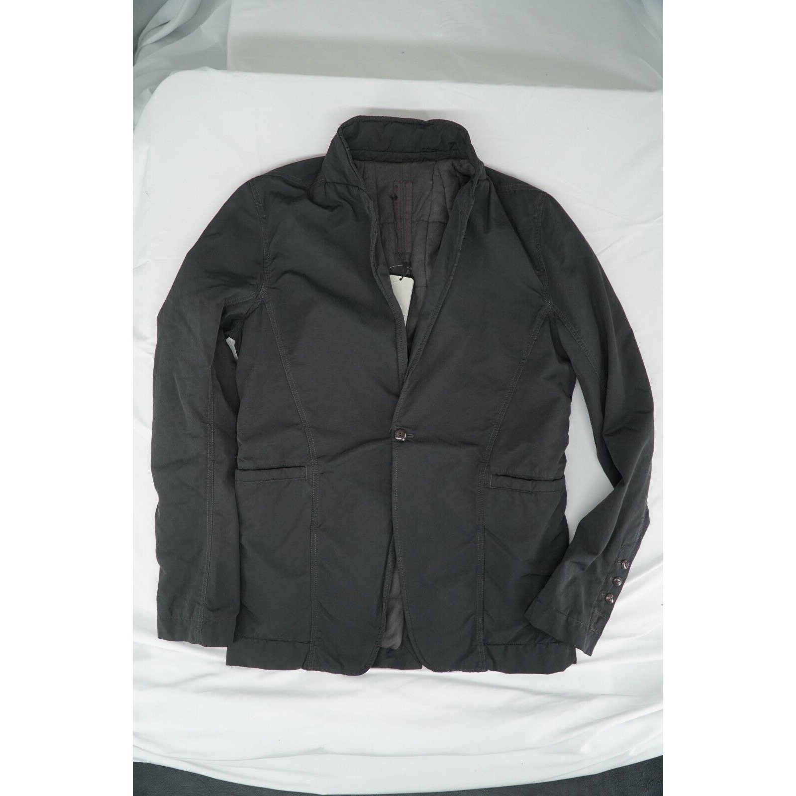 Rick Owens Drkshdw Long Black Blazer Quilted Murray - Large - 12