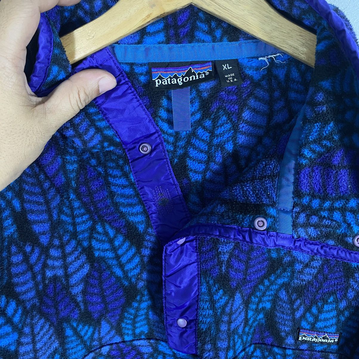 Vintage 90s Patagonia Leaf Fleece Half Button XL Size - 11