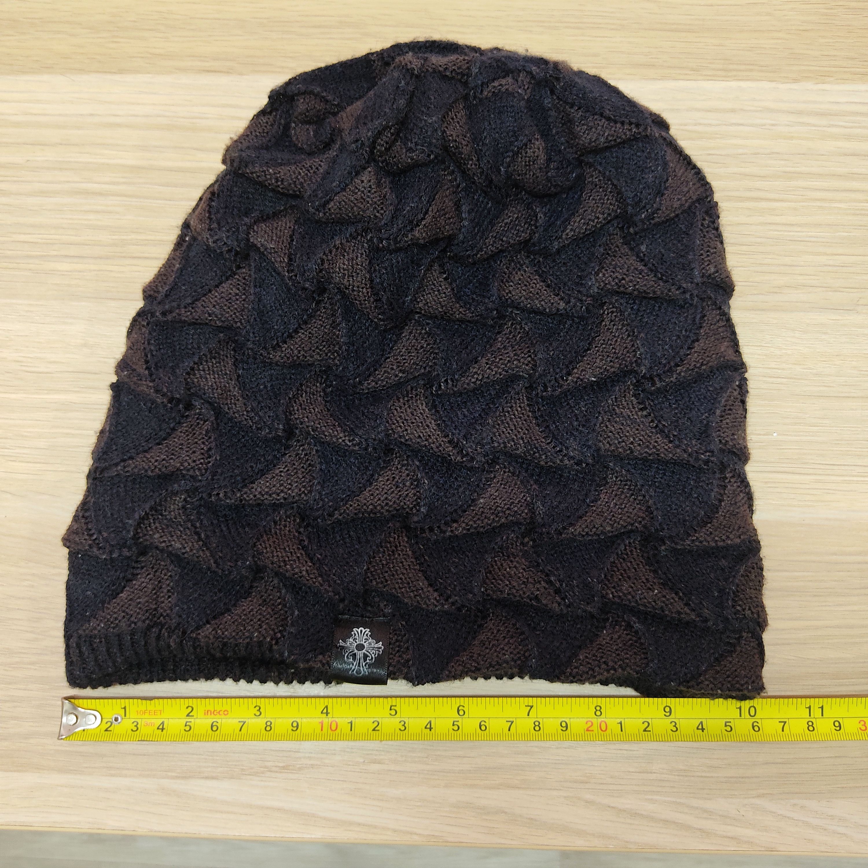 Rare - Reversible Knitted Chrome Hearts Inspired Pattern Beanie - 8