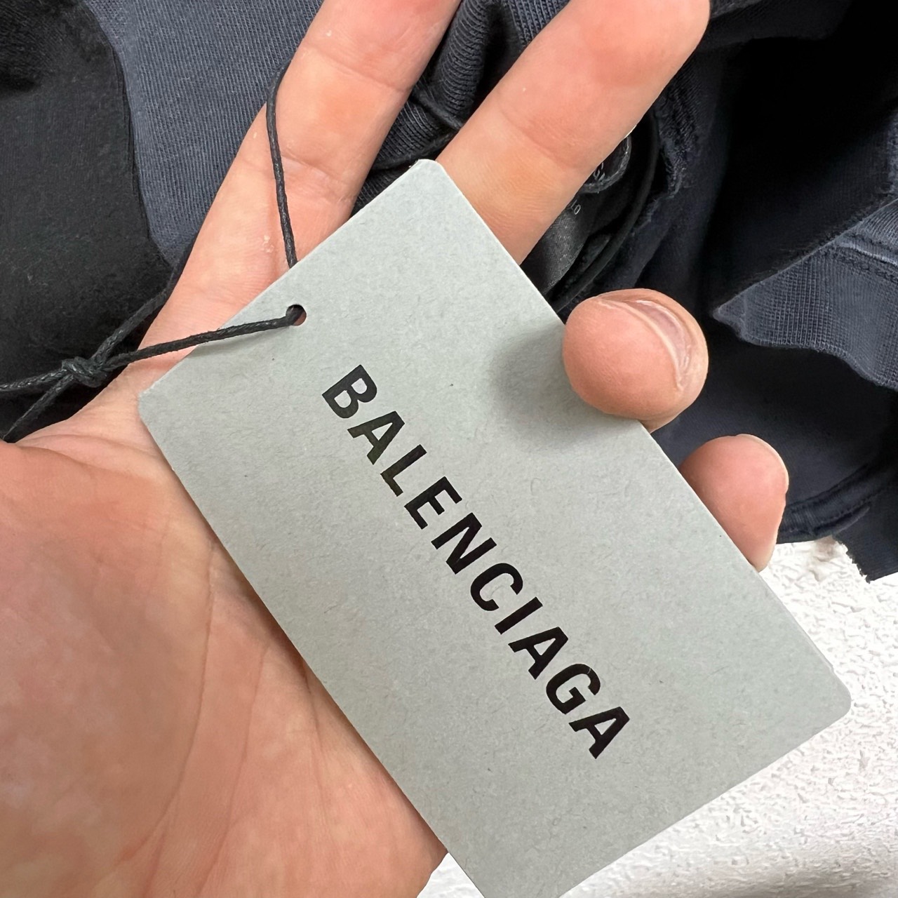 Balenciaga show style inverted band patchwork short sleeves - 6