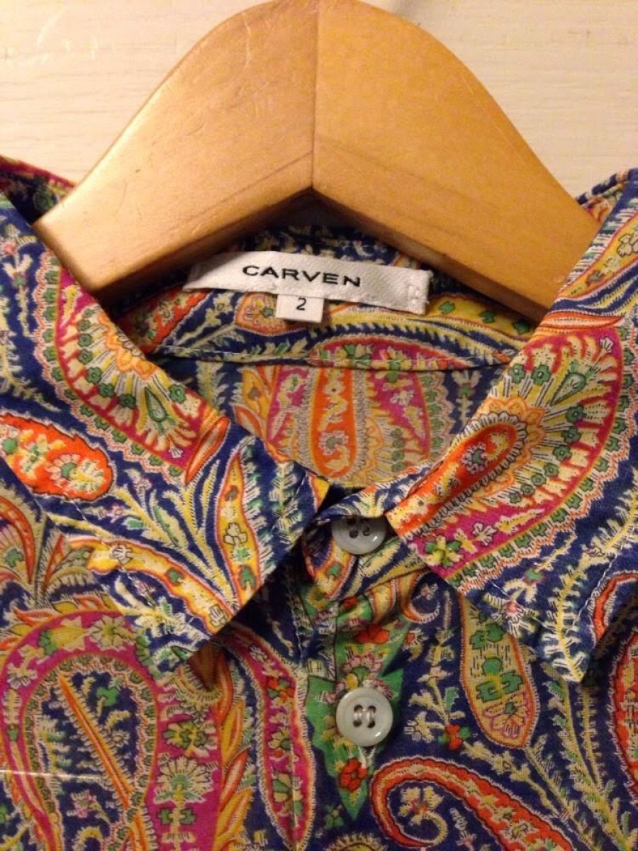 Carven - Paisley Floral Pattern Festival Summer Shirt Sz 2/46 - 1