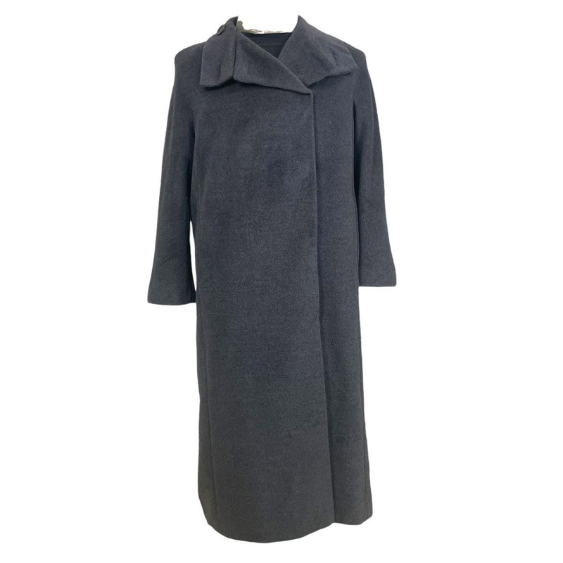 Vintage Max Mara Italy Trench Coat Grey Designer Max Co - 1
