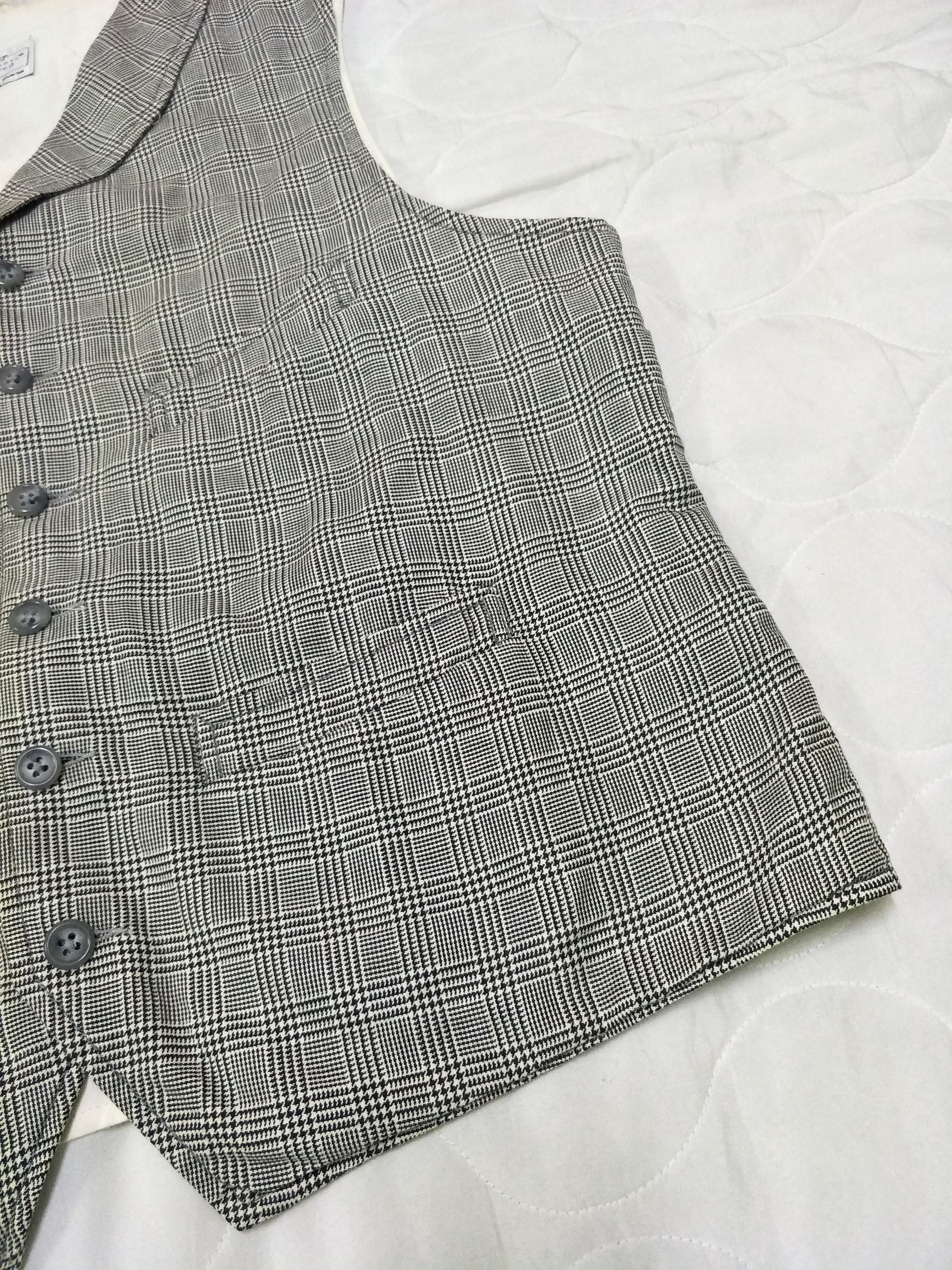 Glen Plaid Vest Daiki Suzuki Design - 4