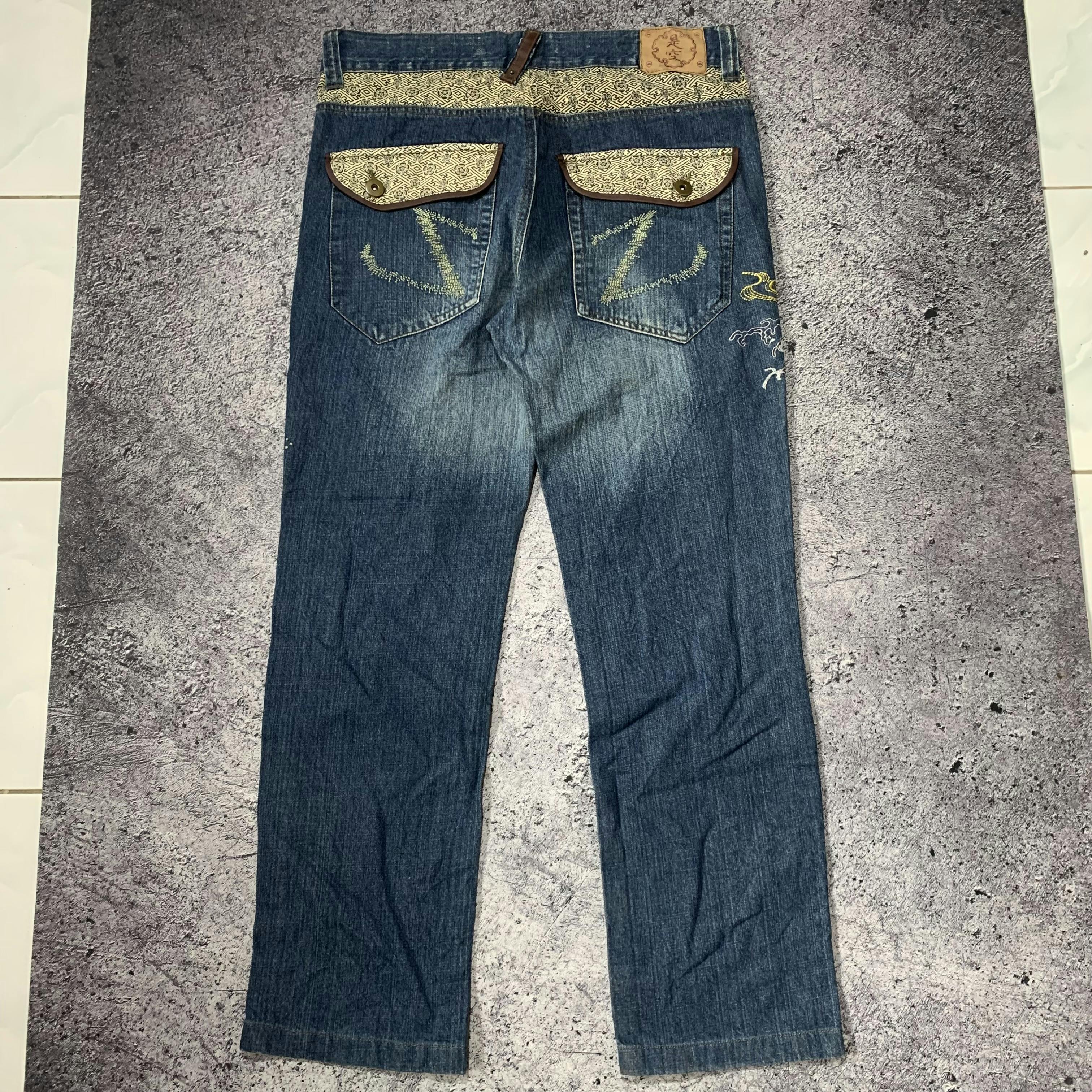 Seku Zeky Sukajan Embroidery Denim Jeans Pants - 2