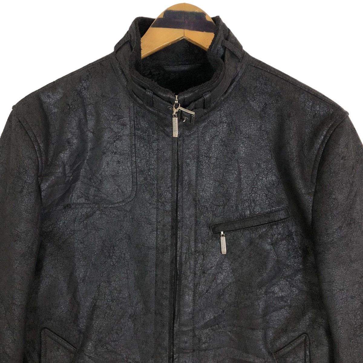 Burberry Black Label Synthetic Leather Rider Jacket - 3