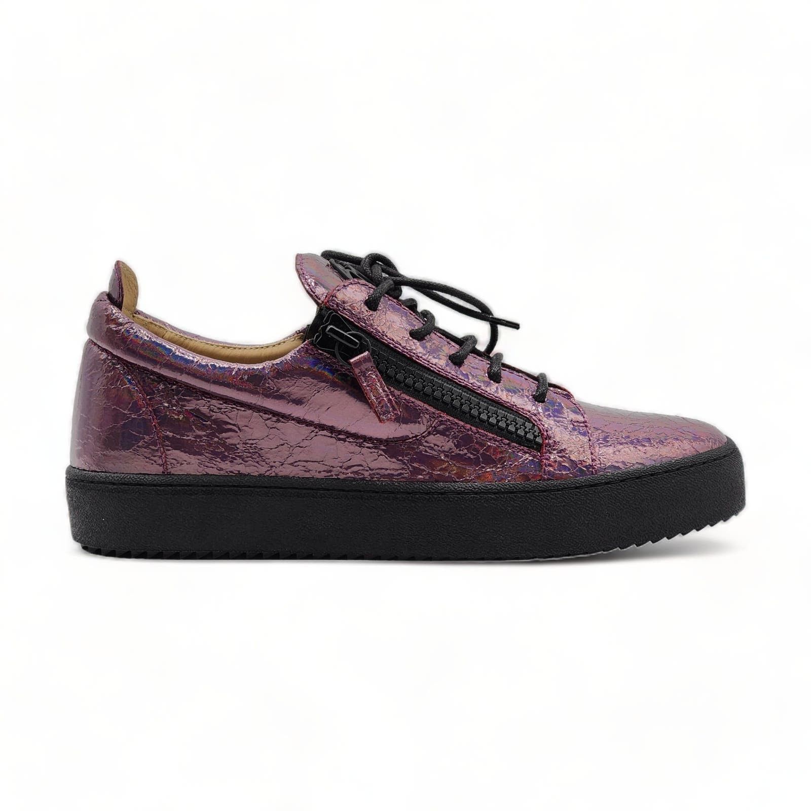 Birel Metallic Leather Sneakers Purple $695 42 9 NWOB - 2