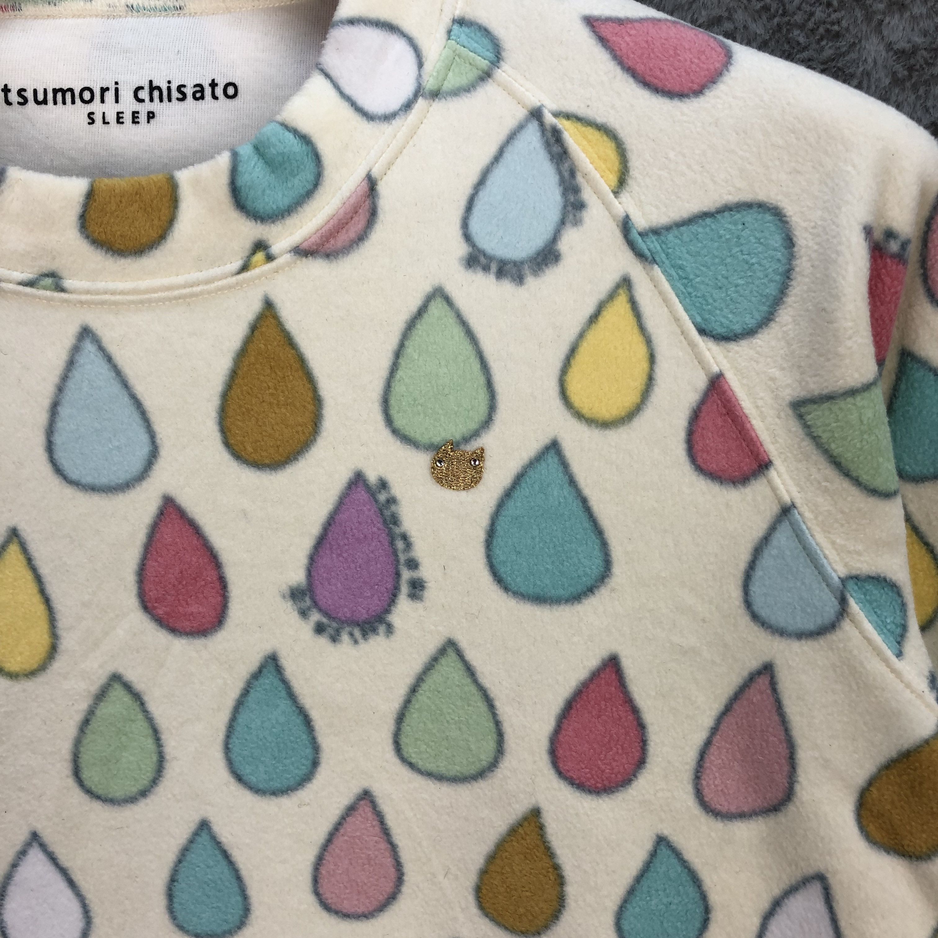 Tsumori Chisato Sleep Water Drop Fleece Sweatshirt #5683-202 - 3