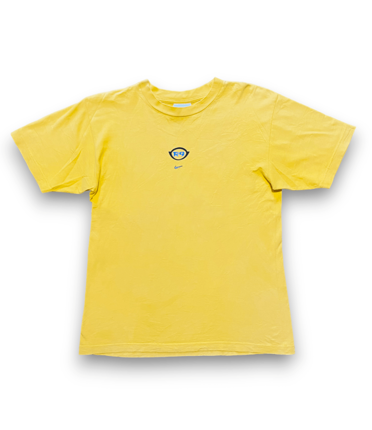 Vintage Nike Ronaldo R9 T-Shirt Football Soccer Yellow - 3