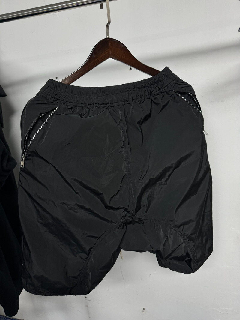 Rick Owens Main Line Nylon Satin Shorts - 1