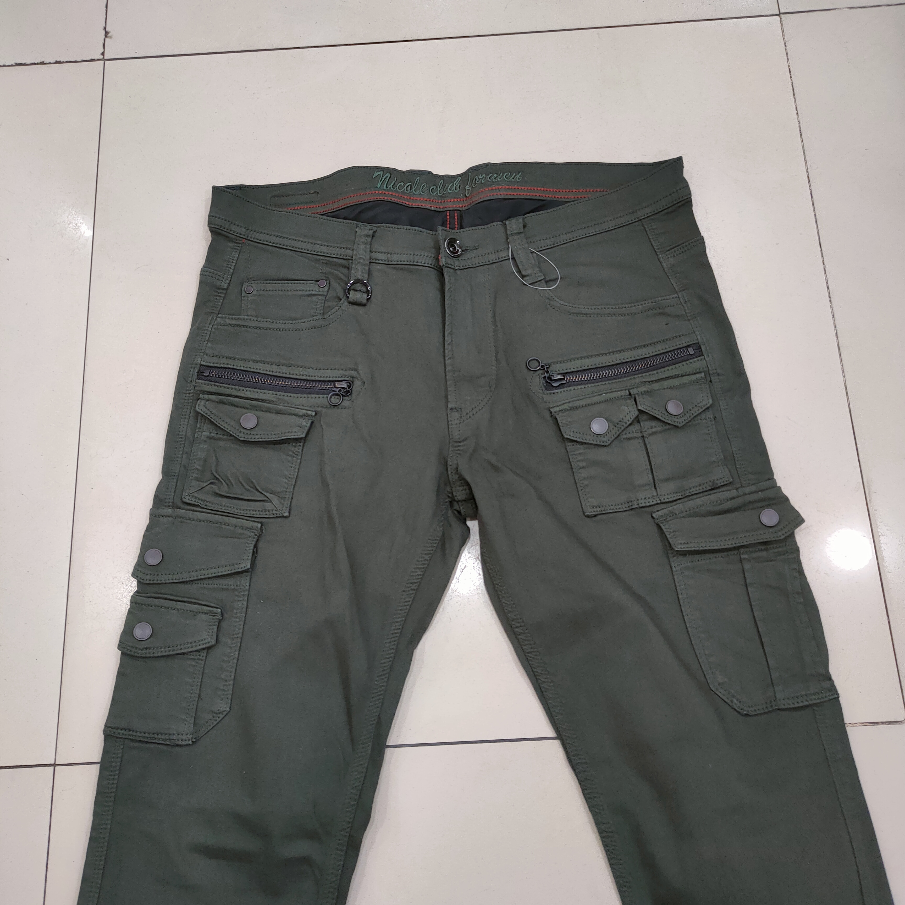 Japanese Brand - NICOLE LOWRISE MULTIPOCKET GREEN CARGO PANTS - 2