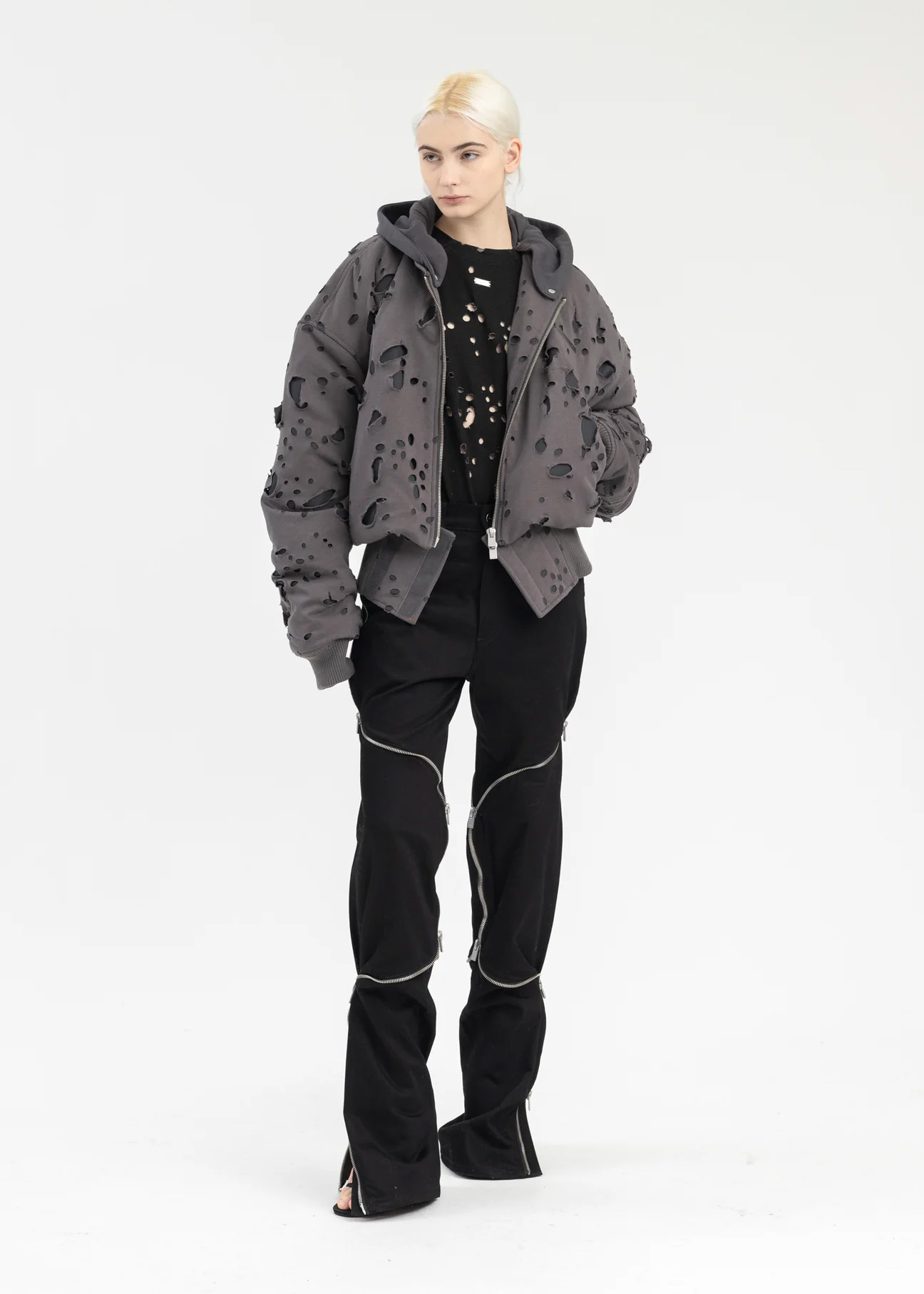 AW23 PNEUMATIC BOMBER JACKET — DARK GREY - 14