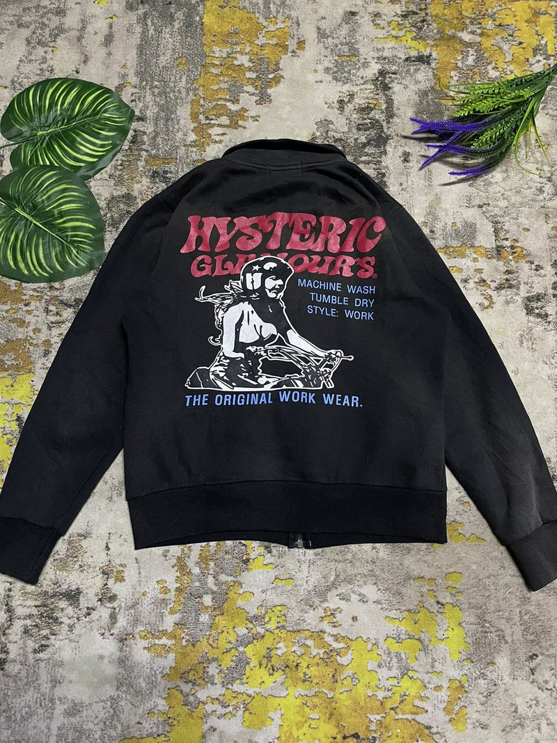 RARE Hysteric Glamour Naked girl Big Logo Zipper Sweater - 1