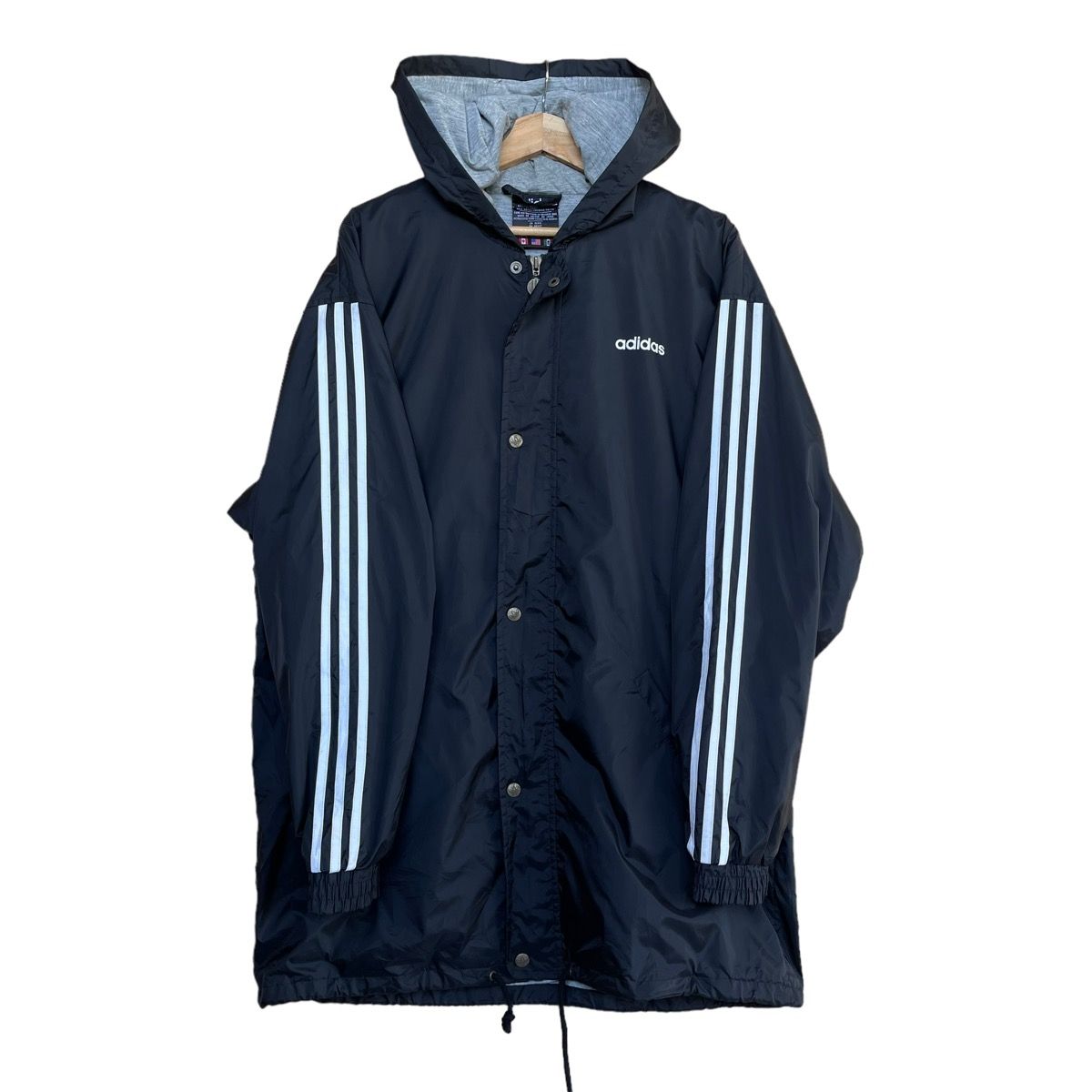 Adidas coach long coat small logo jacket - 1
