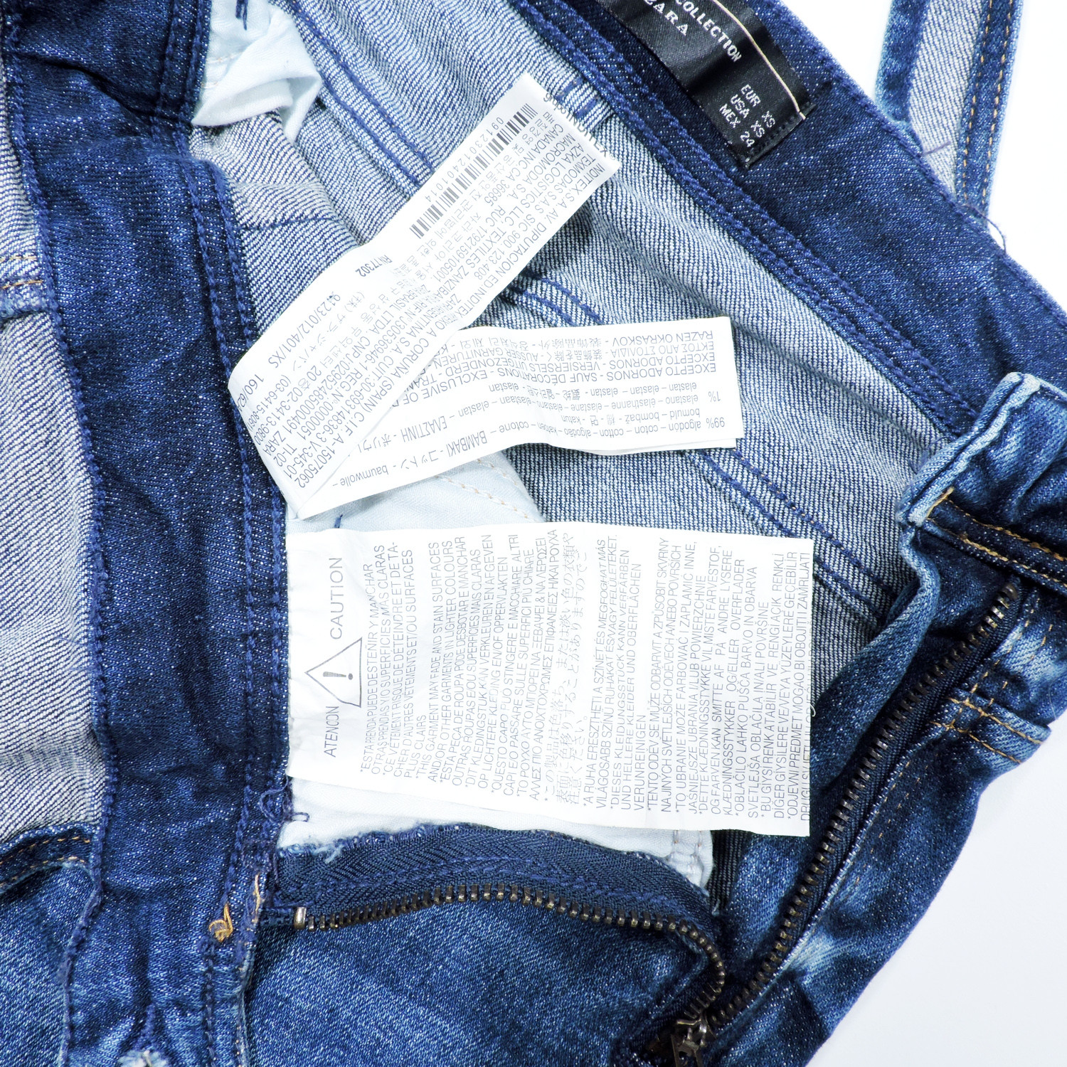 ZARA TRAFALUC COLLECTION BIB OVERALLS DENIM LONG PANTS - 4