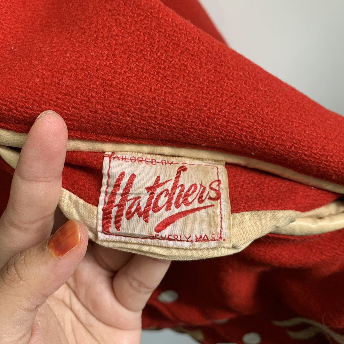 Vintage 70’s Hatchers Cardinal Varsity Jacket - 9