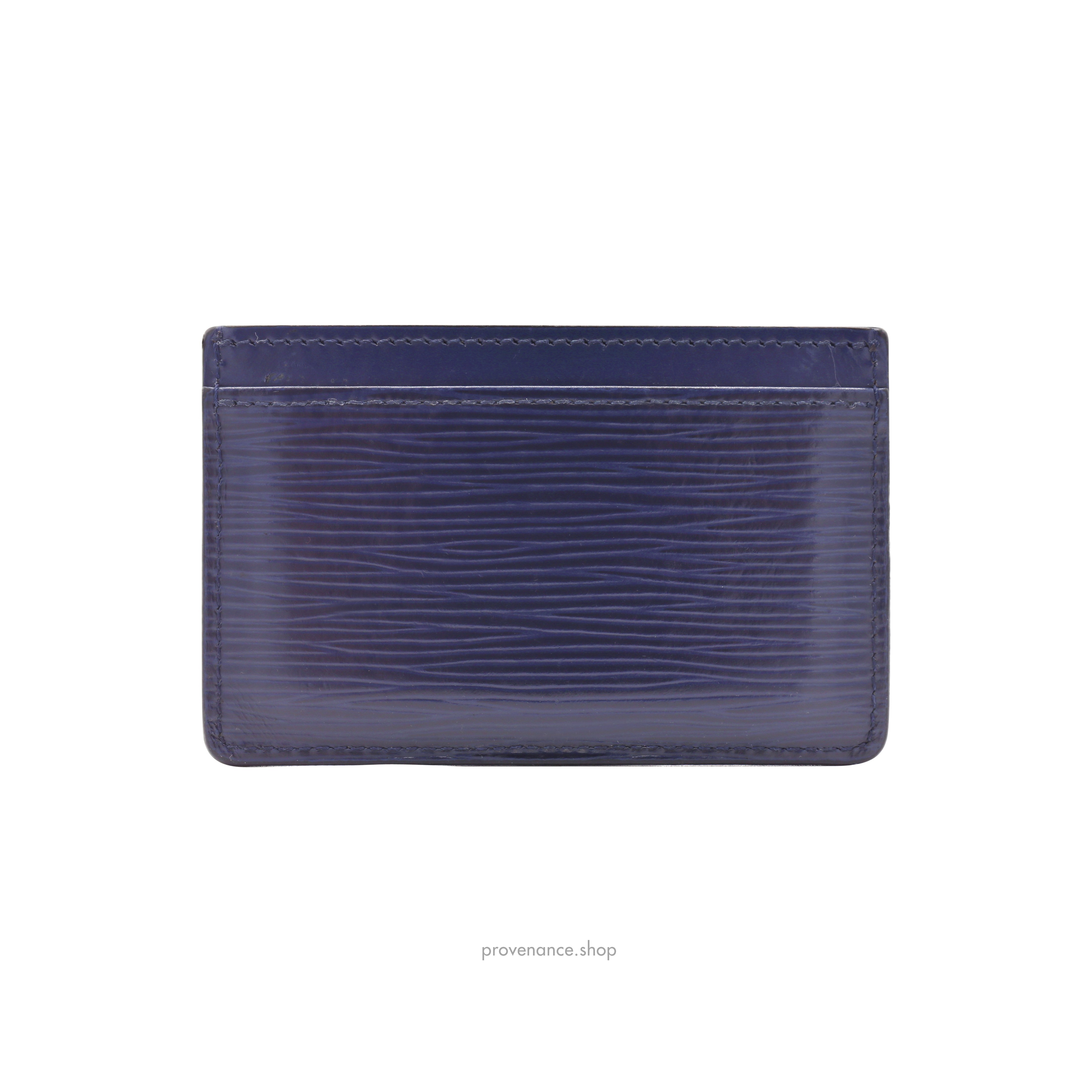 Card Holder Wallet - Navy Blue Epi Leather - 4