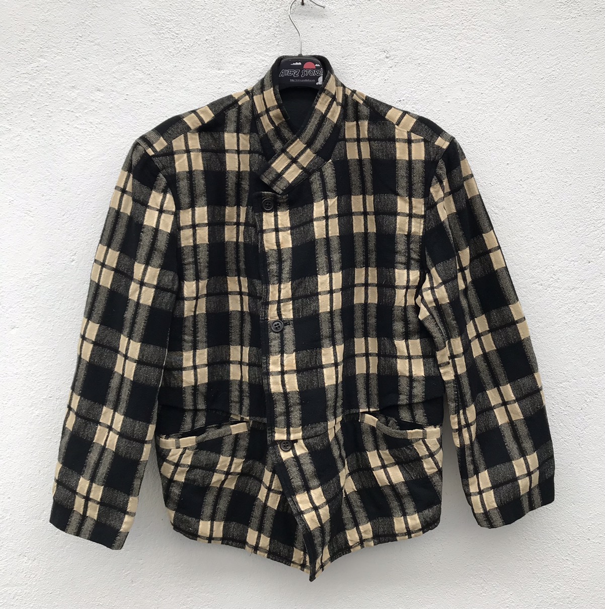 Vintage - Made In Japan Issey Miyake Men Tartan Wool Jackets - 1