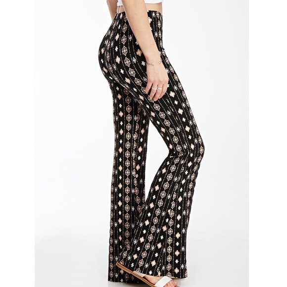 Forever 21 - Forever21 Boho Tribal Print Flared Pants - 2