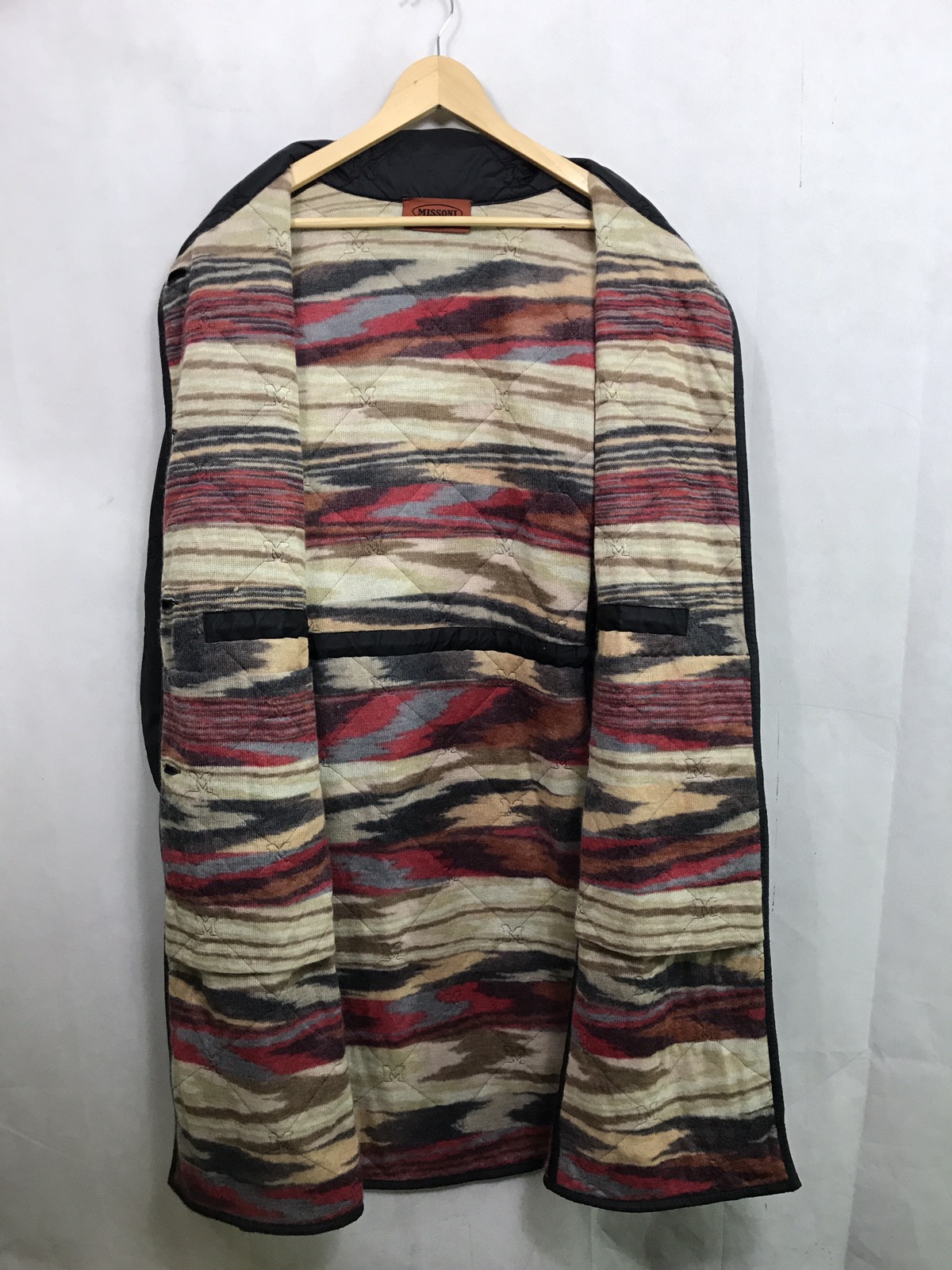 🔥MISSONI MOHAIR LINED QUILTED LONG COAT MADE IN ITALY - 11