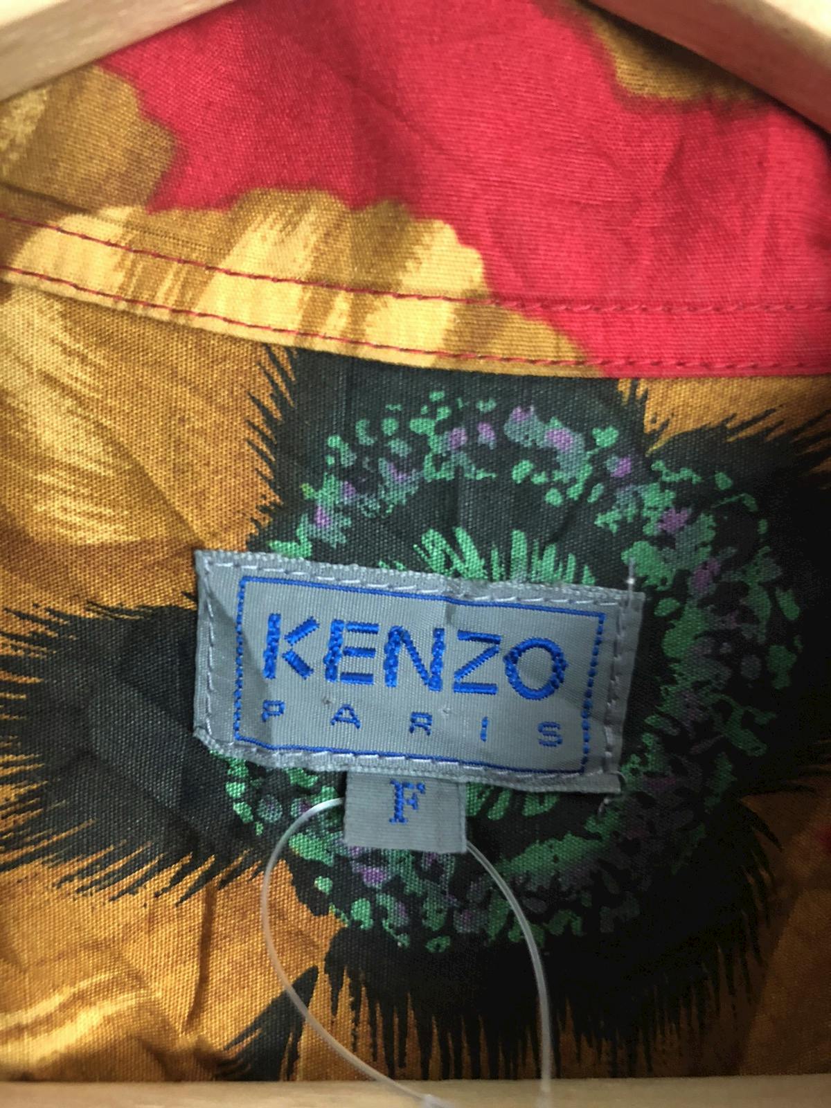 KENZO Men Printed half button Up shirt - 4