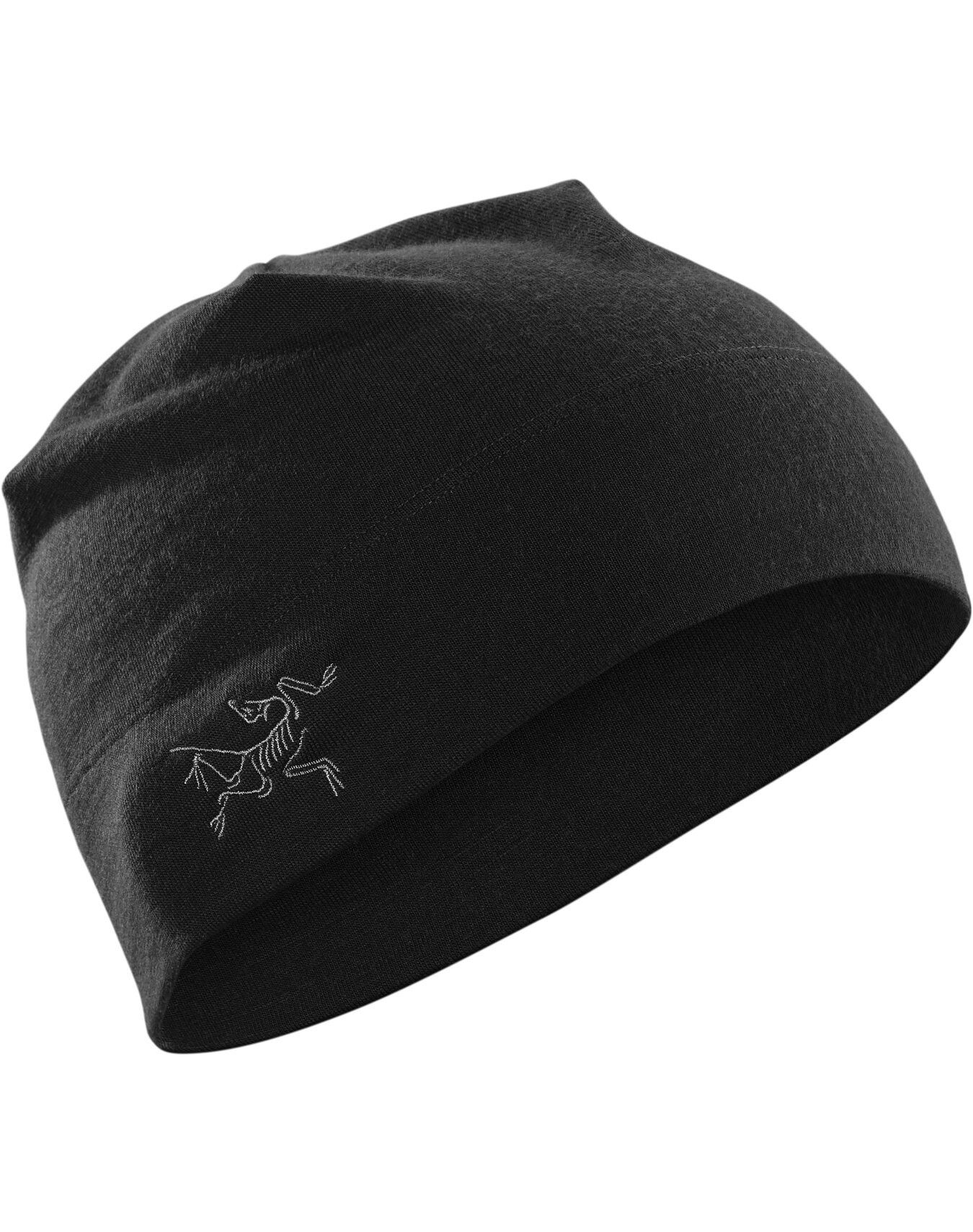 Rho LTW Merino Wool Beanie Thin Hat Winter Black Travel Outdoor Cap - 1