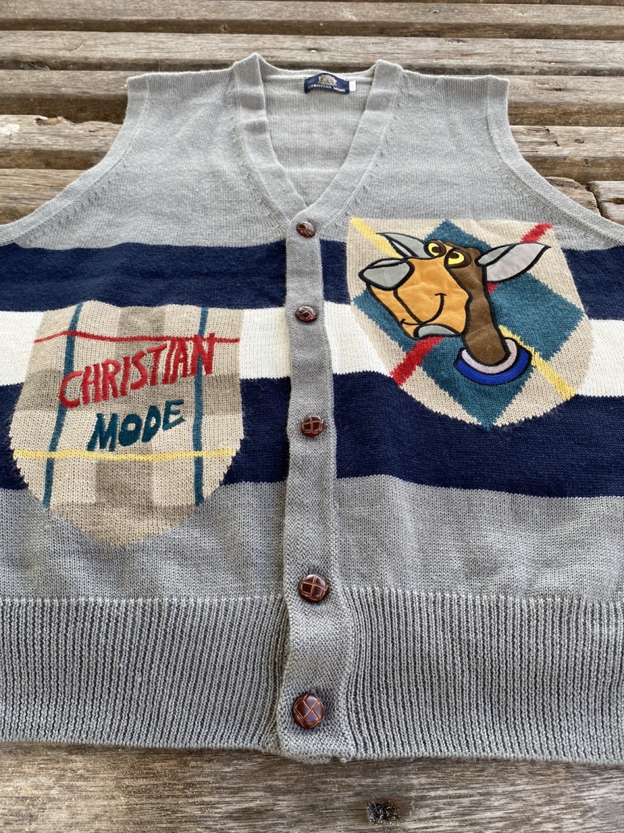 Cardigan - Christian Mode Sleeveless Sweater Cardigan Nice Design - 4