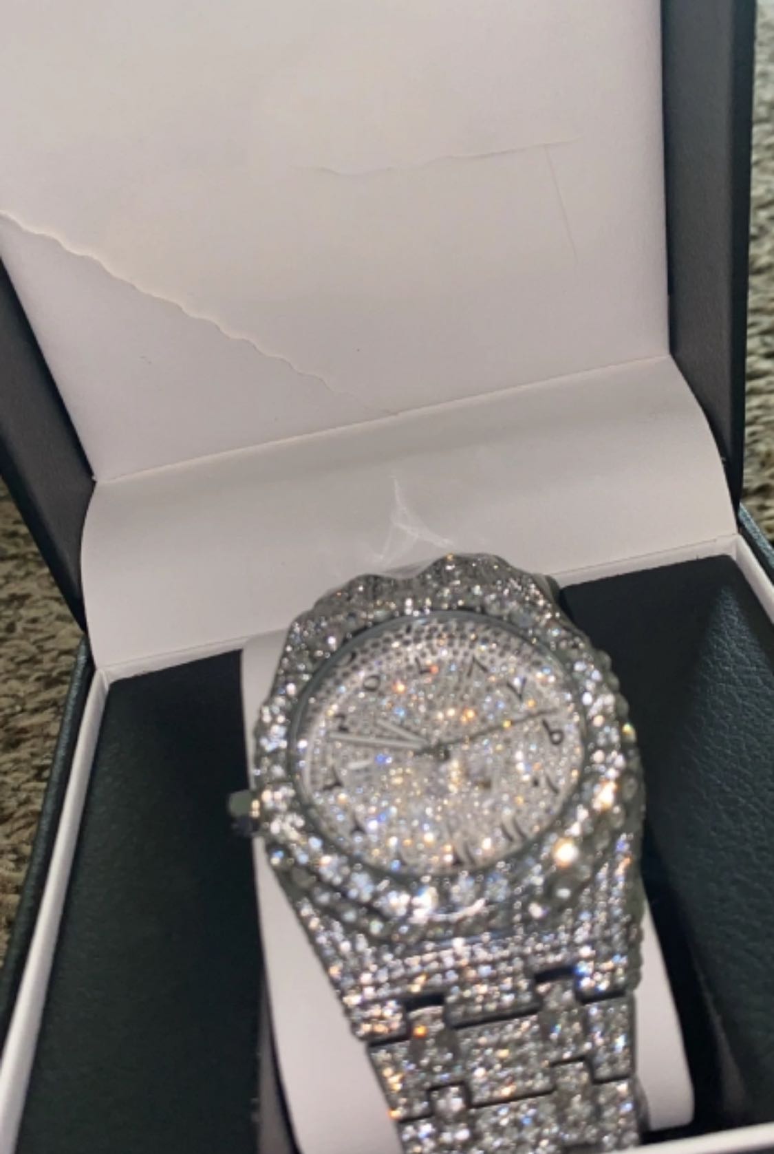 New Moissanite Iced Out Bust Down Watch  - 1