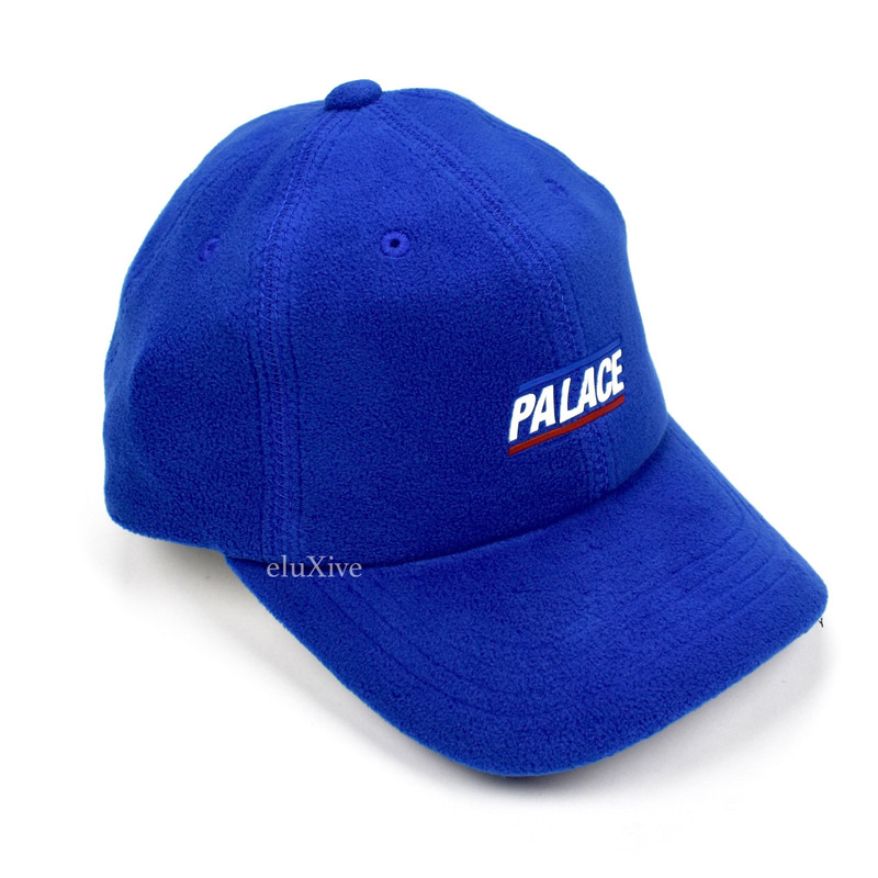 Palace Blue Line Logo Fleece Hat DS - 1