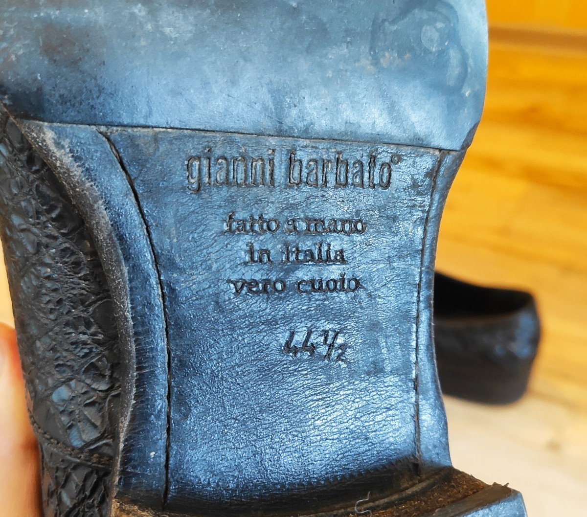 Gianni Barbato - Burnt coco leather derbies.Like Saint Laurent or Guidi - 7