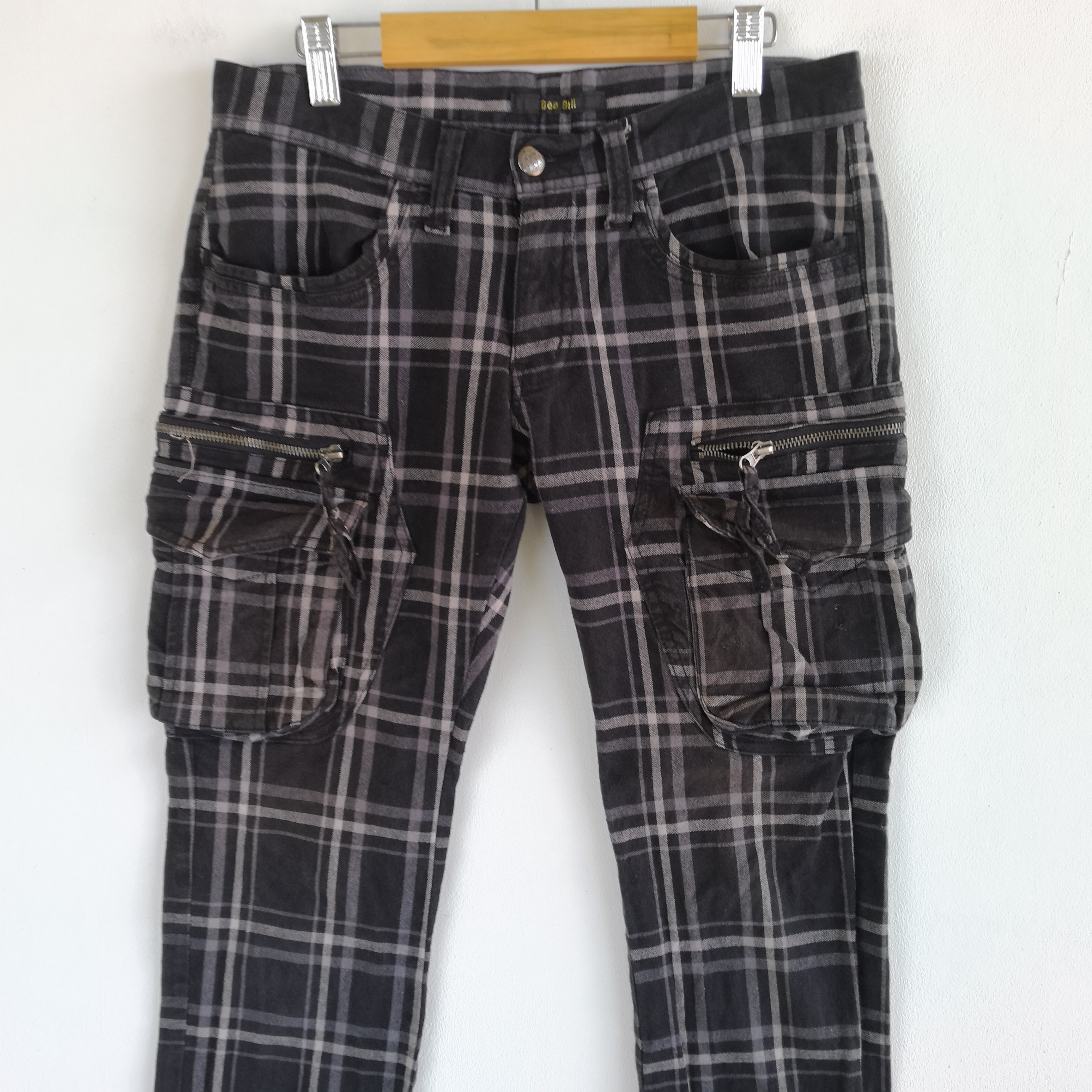 Vintage - Tartan Plaid Cargo Pants Punk Bondage Trousers Pants - 3
