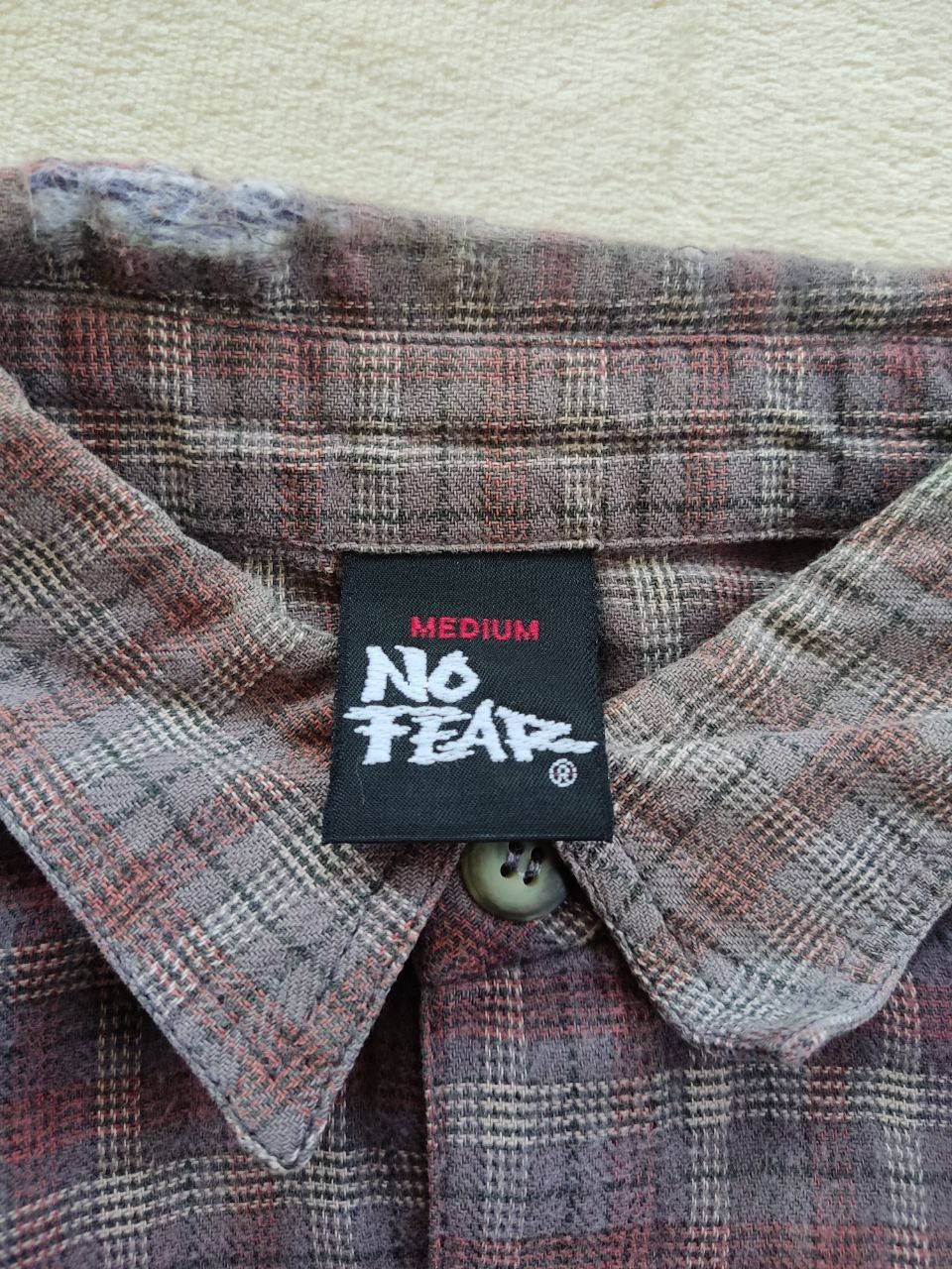 Vintage 90s No Fear Made in USA Old Skool Plaid Shirt - 8