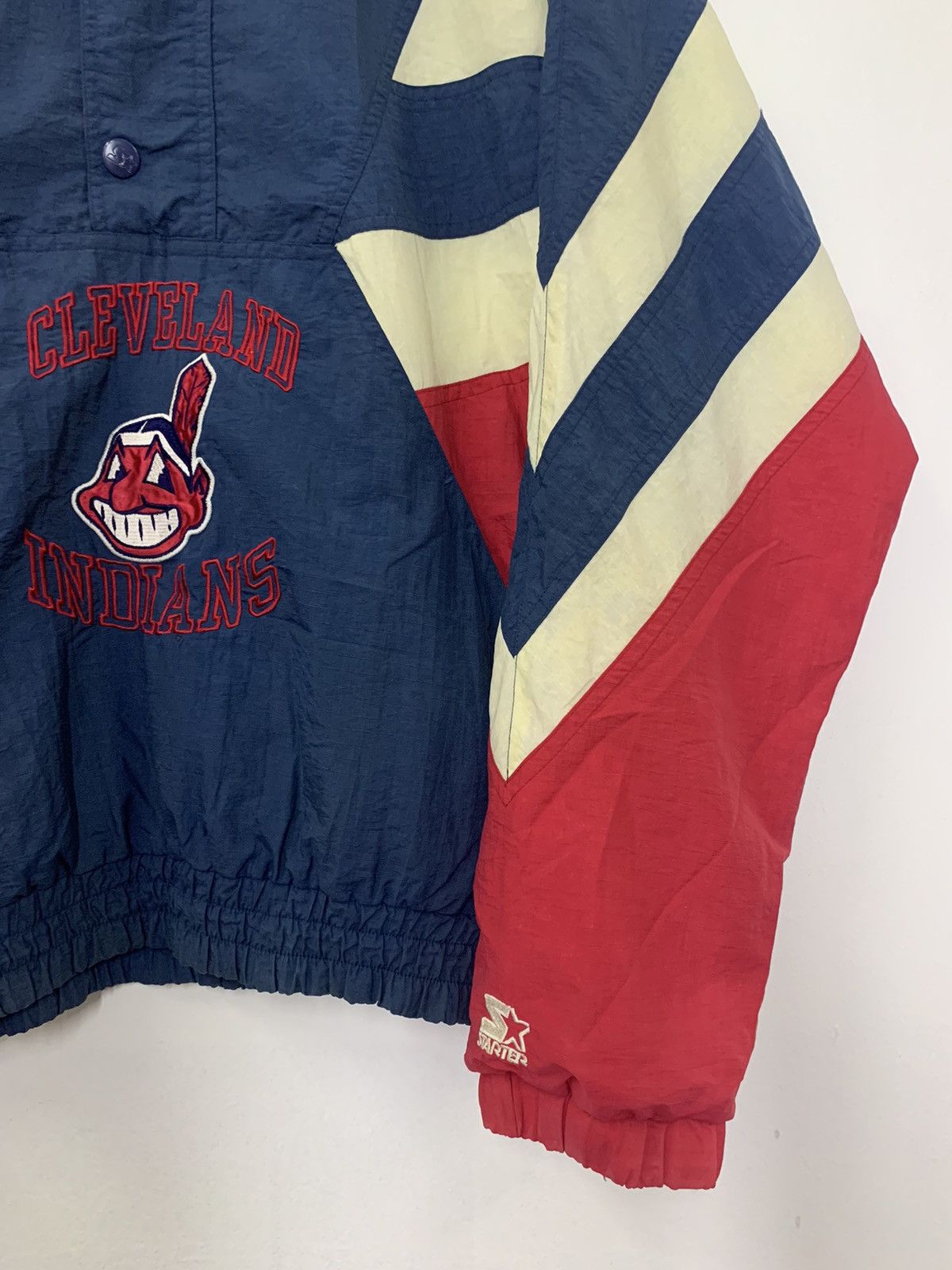 Vintage CLEVELAND INDIANS Starter Anorak Jacket - 4