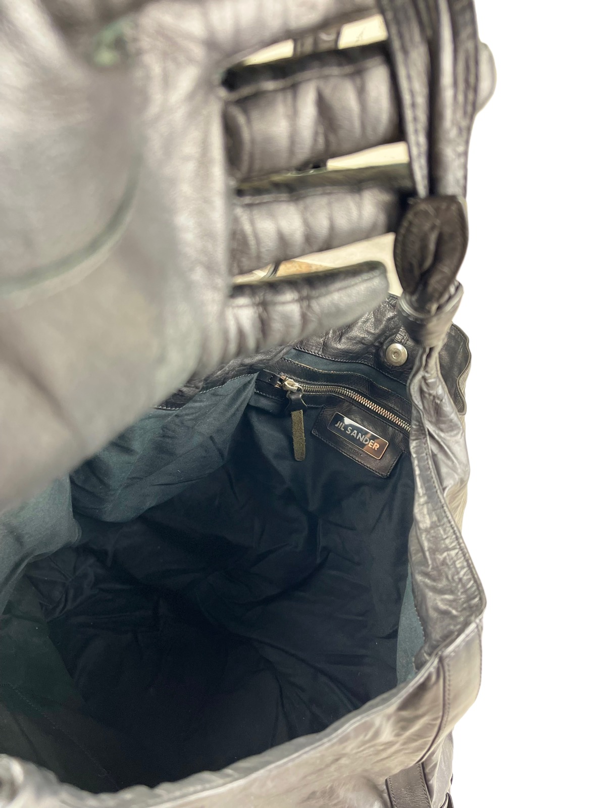 Jil Sander Hobo Leather Bag Bottom Woven - 9