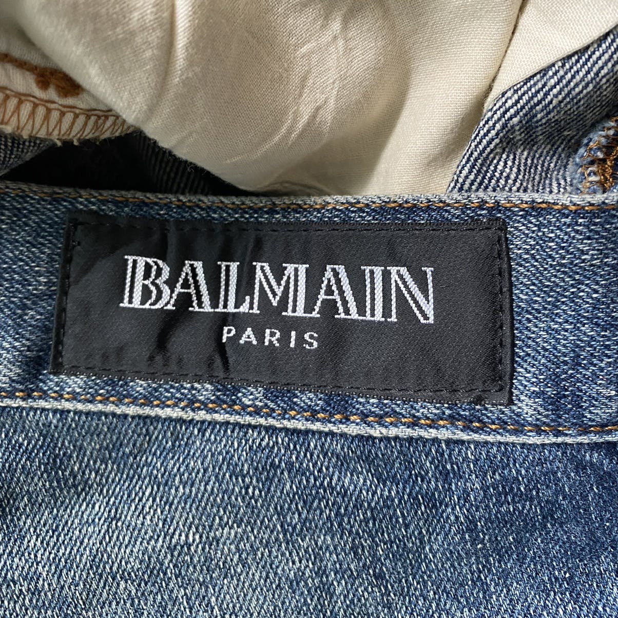 Balmain Slit Knee Painter Jeans - 3