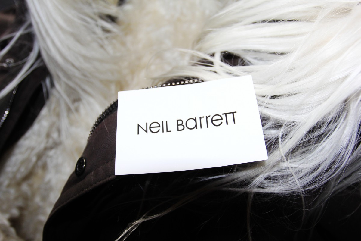 AW11 NEIL BARRETT YETI FUR HOODED COAT M - 12