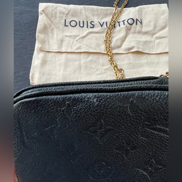 LOUIS VUITTON Empreinte Double Zip Pochette Black Bag - 4