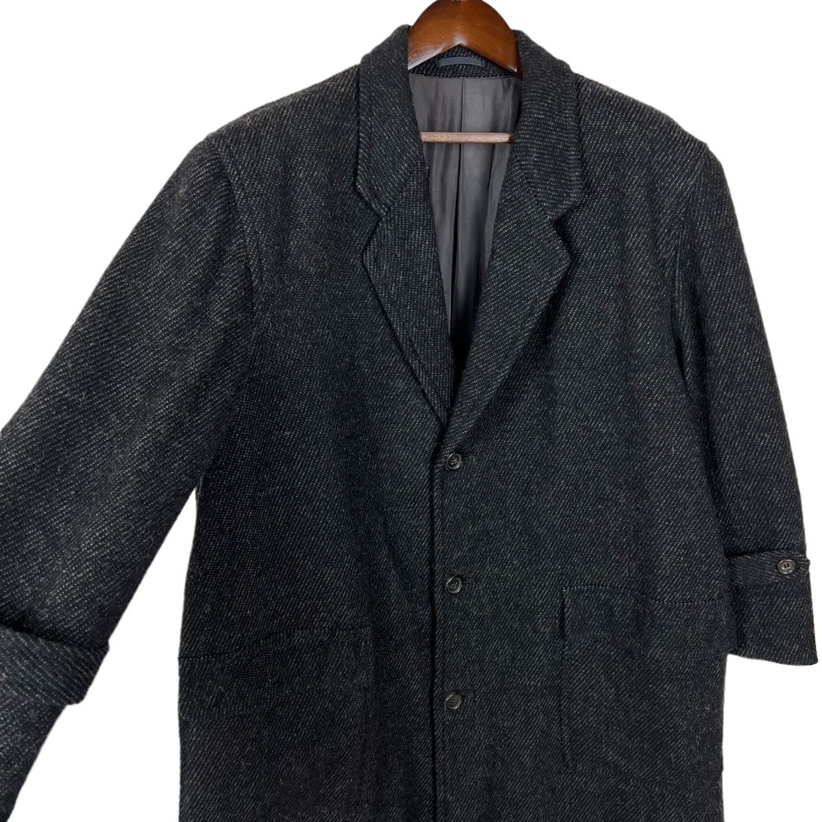 CDG HOMME Wool Tweed Coat - 3