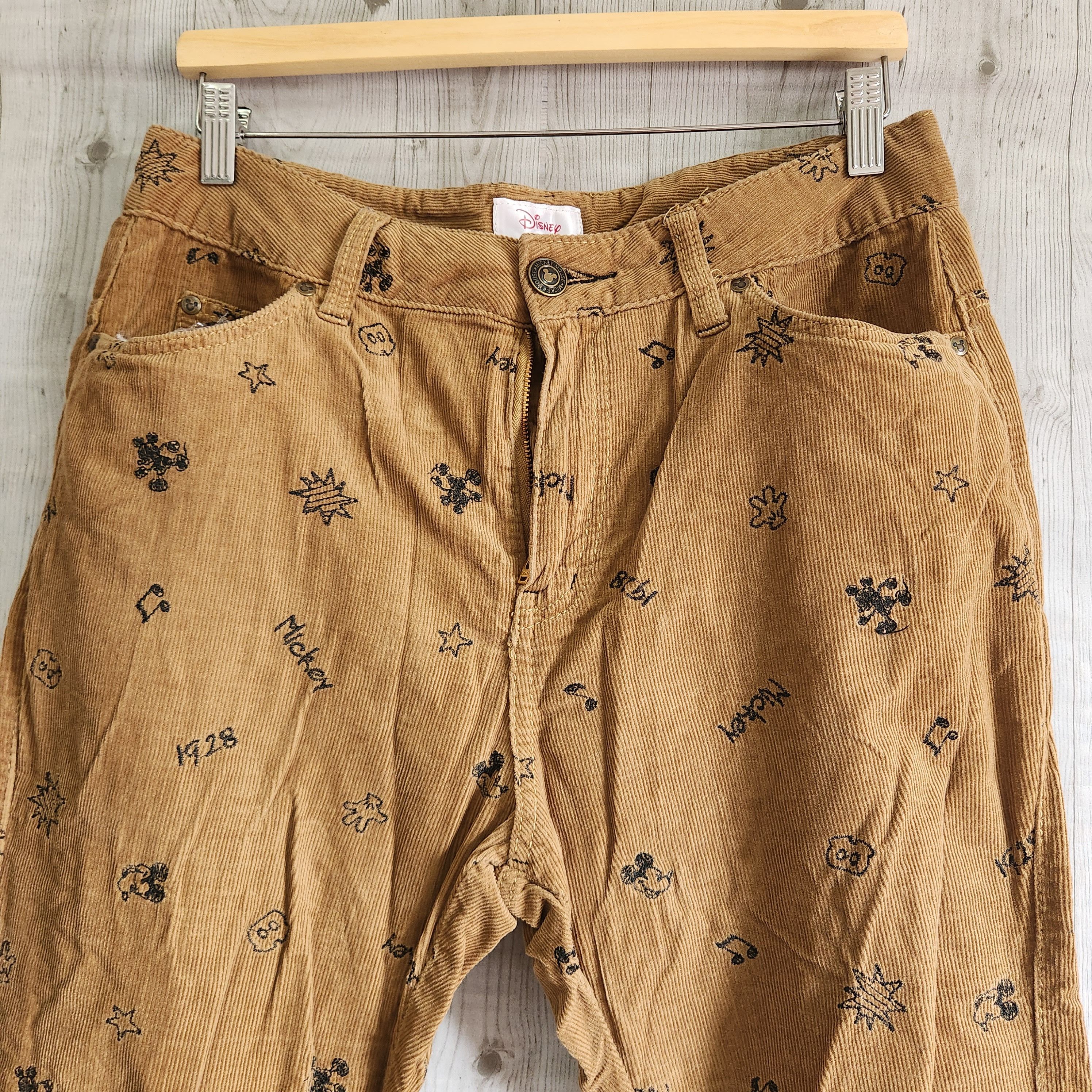 Disney Corduroy Denim Brown Jeans Full Printed - 17