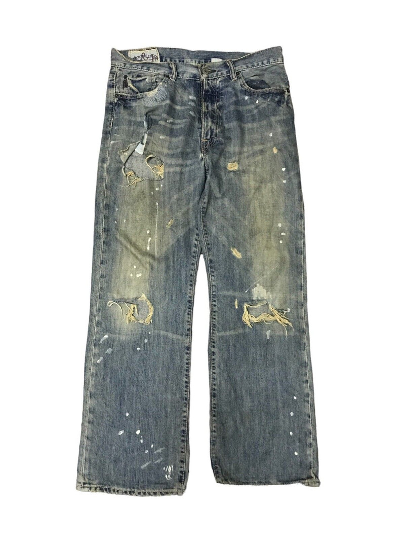 Vintage - ABERCROMBIE FITCH RN75654 RIPPED DISTRESSED UGLY JEANS - 1
