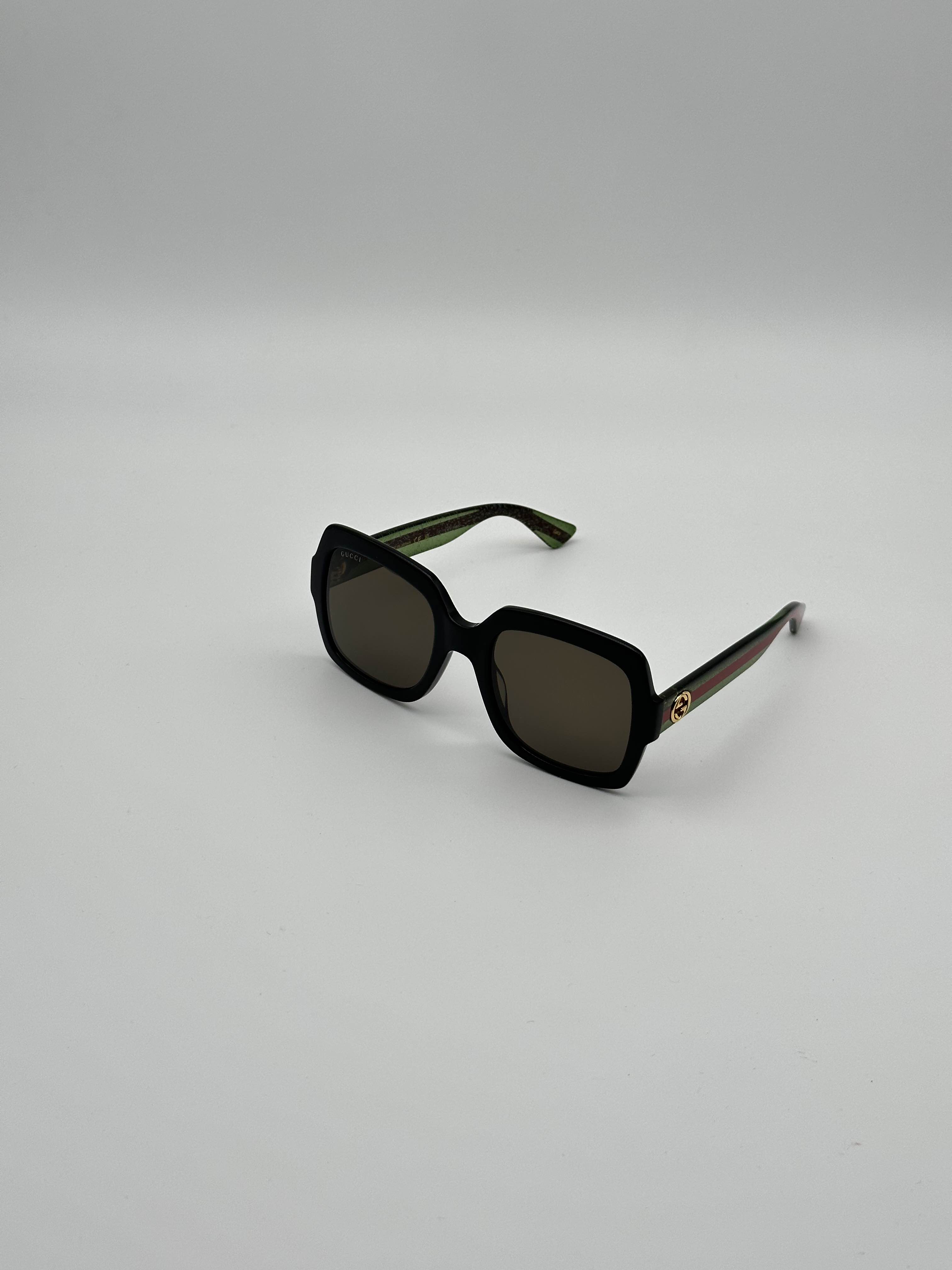 BRAND NEW GUCCI GG0036SN 002 Black/Green/Brown Women Sunglasses - 3