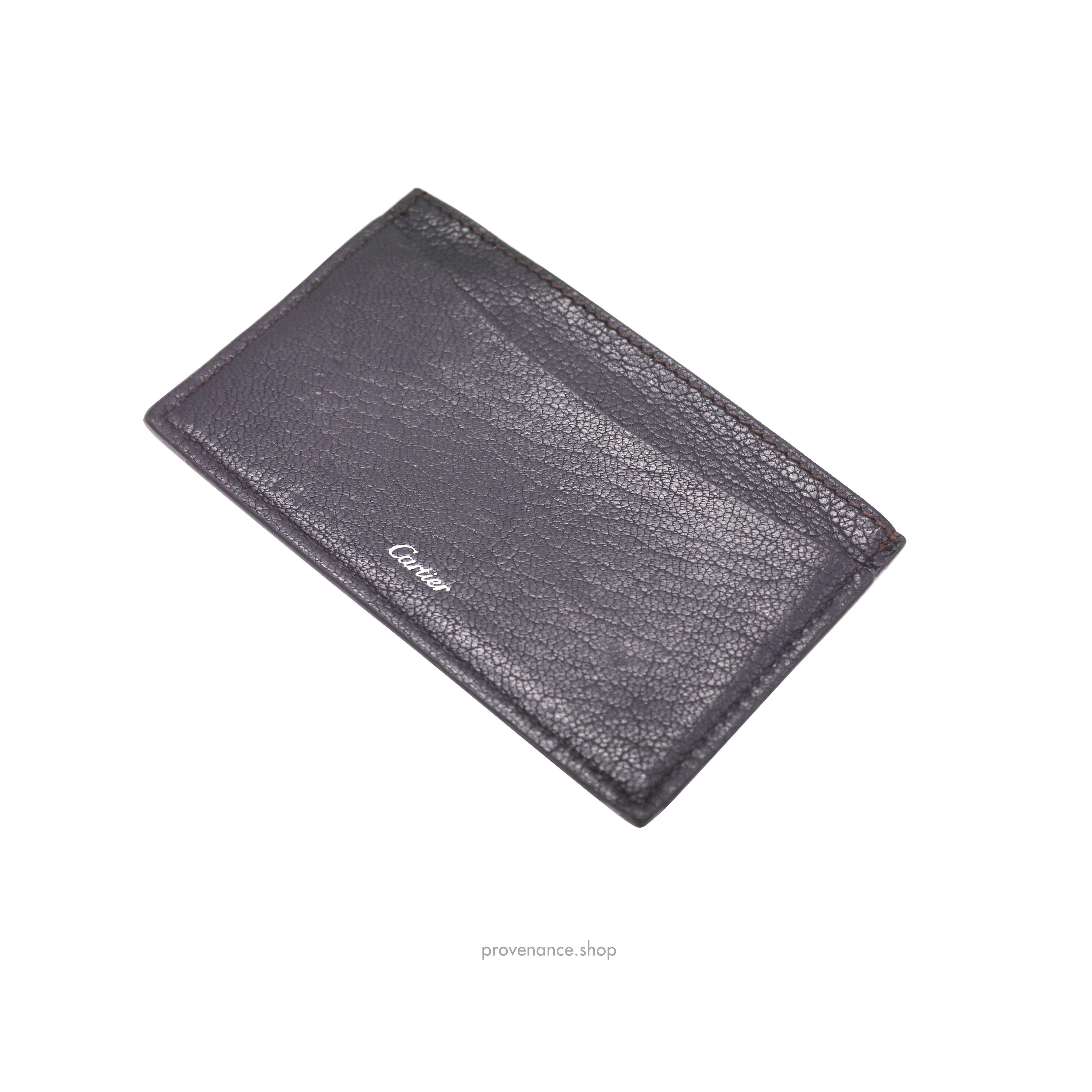 Cartier Card Holder Wallet - Black Chevre Leather - 4