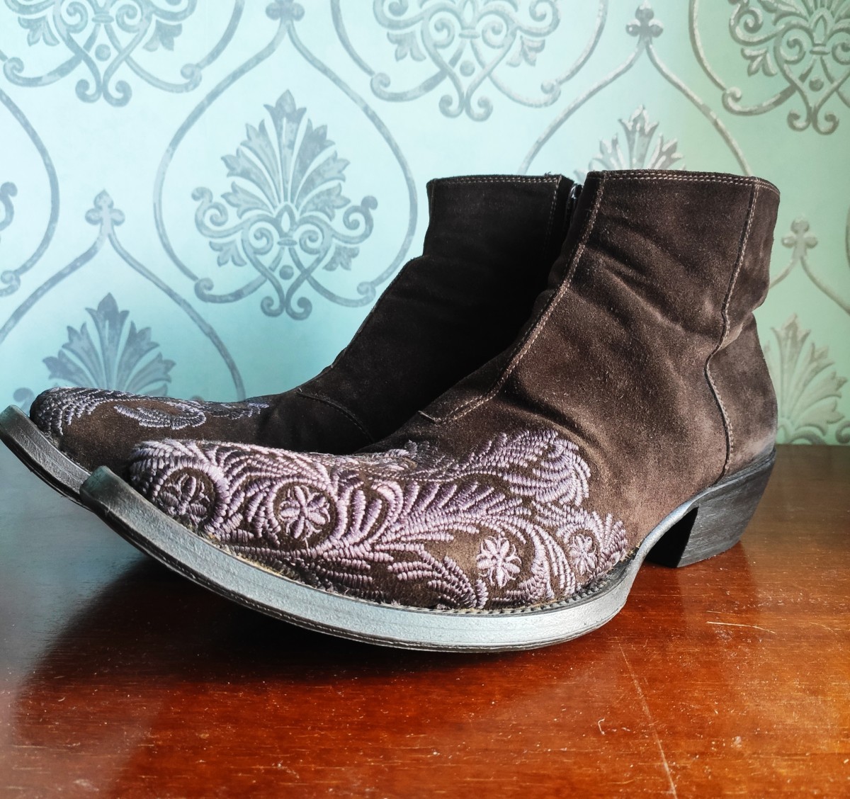 Gianni Barbato - GRAIL! Embroidered boots.Like Saint Laurent or Dioir boots - 1
