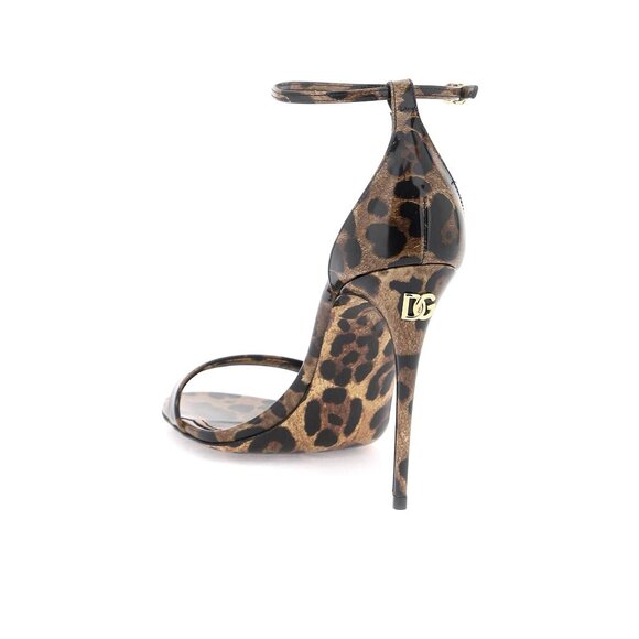 Dolce&Gabbana leopard print glossy leather sandals Size EU 40 for Women - 3