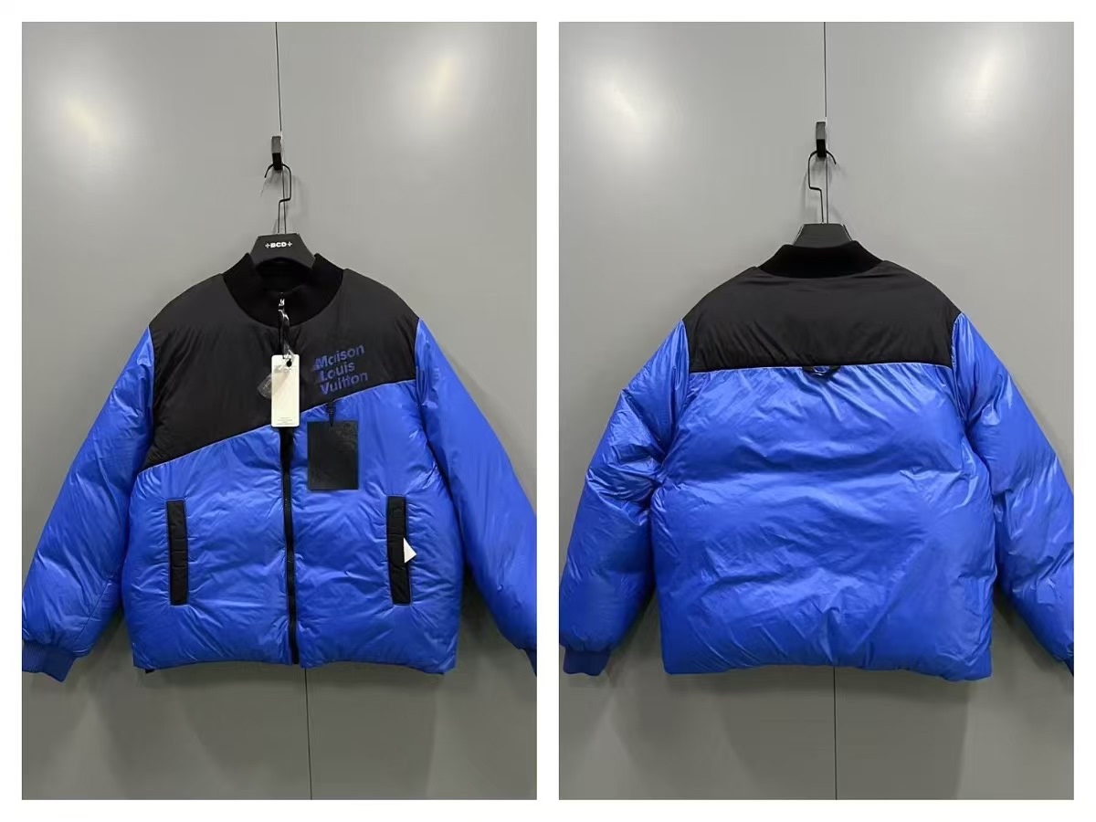 Louis Vuitton lv colorblock logo double-sided down jacket - 1