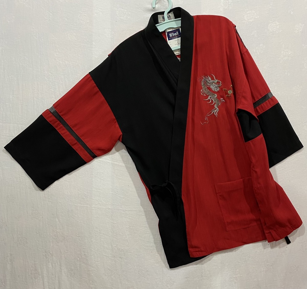 Japanese Brand - Modern Kimono Cardigan Embroidery Dragon Logo - 4