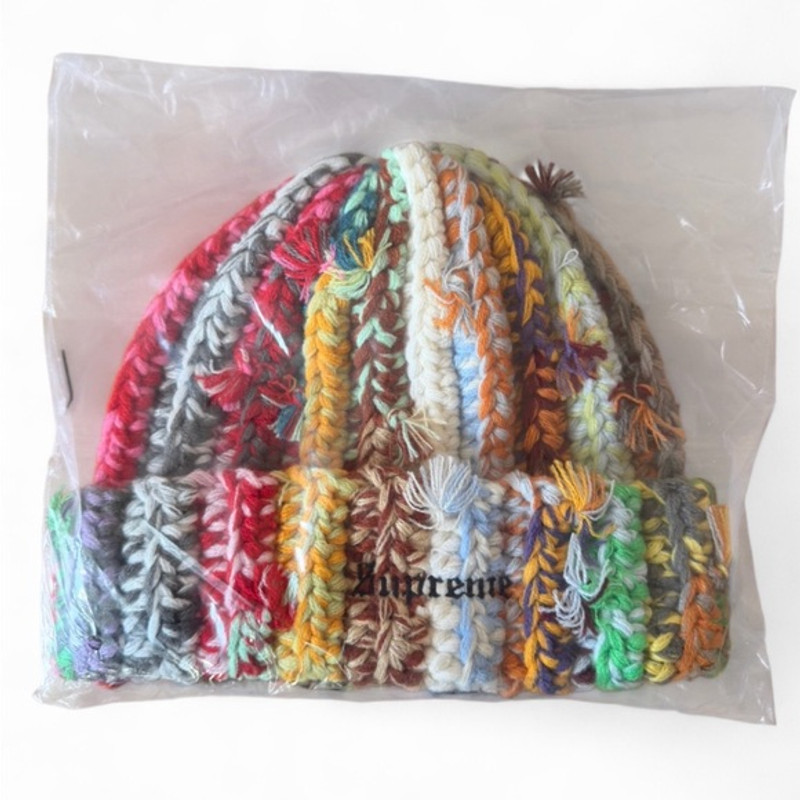 Supreme Hand Tied Knit Multicolor Beanie 🎨 - 1