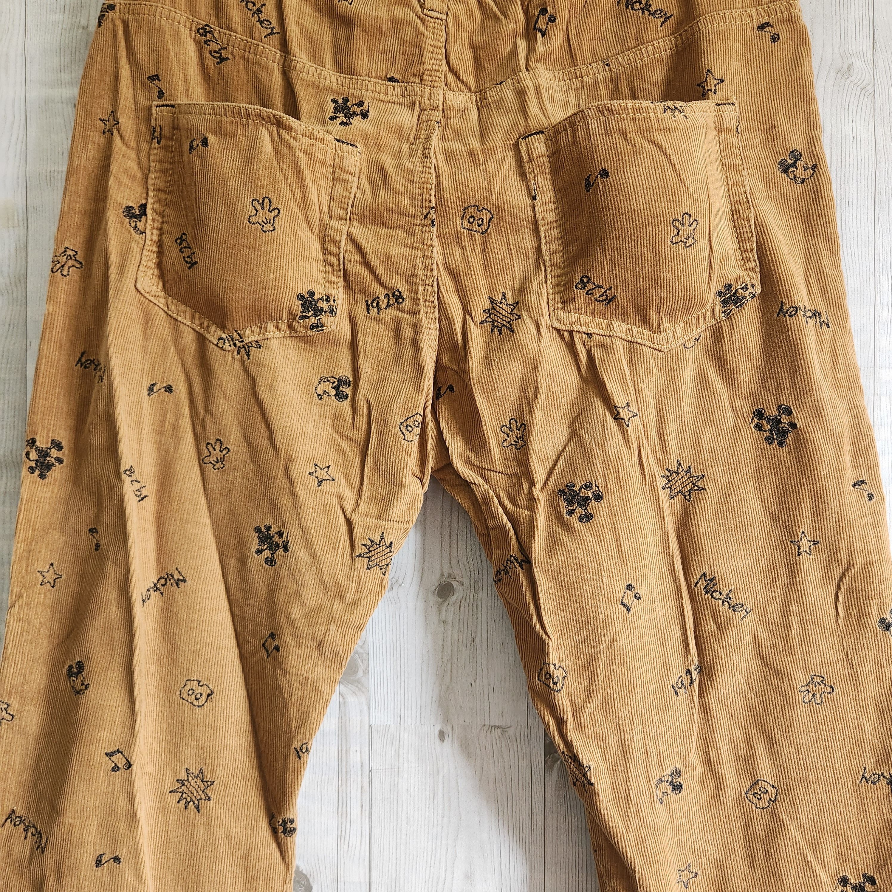 Disney Corduroy Denim Brown Jeans Full Printed - 10