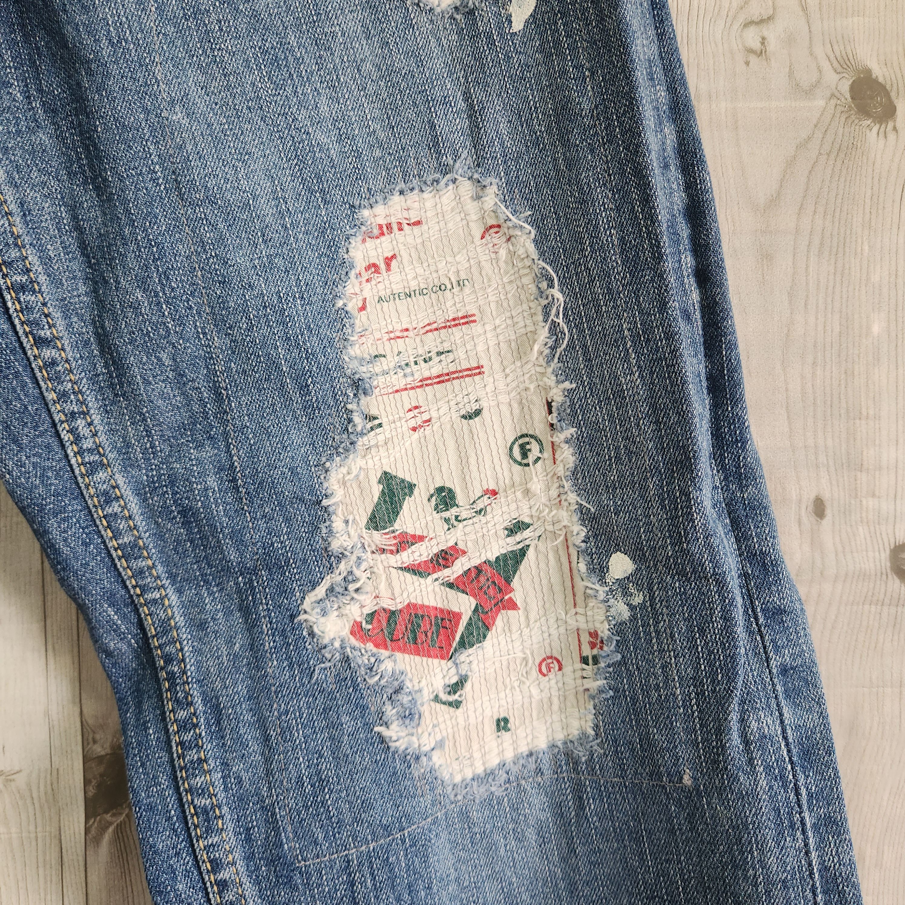 Distressed Denim - Distressed Sashiko Denim Cube Sugar Japanese Jeans - 11