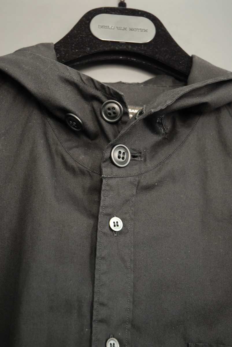 Comme des Garcons Homme Plus Black Hooded Shirt - 4